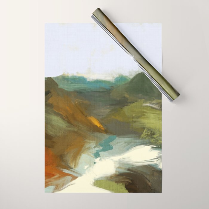 the path abstract landscape art Wrapping Paper Gallery Image 1