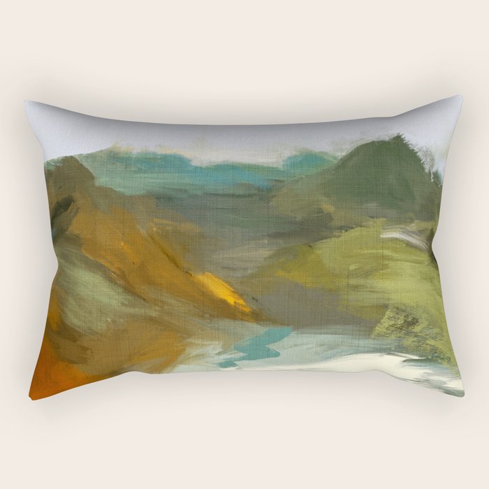 the path abstract landscape art Rectangular Pillow Gallery Image 2