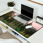 Mount Rainier Wildflower Adventure - National Park Wanderlust Desk Mat Gallery Image 2
