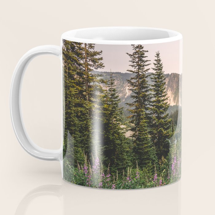 Mount Rainier Wildflower Adventure - National Park Wanderlust Coffee Mug Gallery Image 3