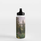 Mount Rainier Wildflower Adventure - National Park Wanderlust Water Bottle Gallery Image 3