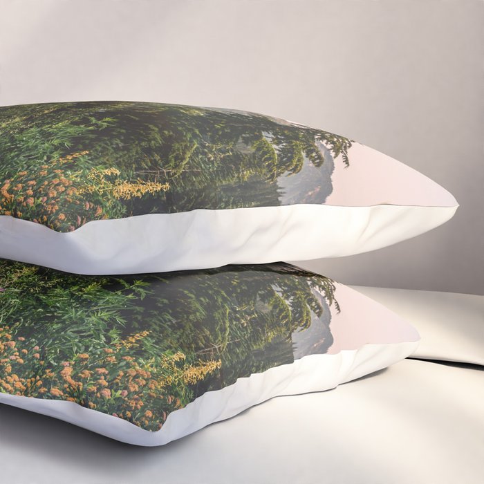 Mount Rainier Wildflower Adventure - National Park Wanderlust Pillow Sham Gallery Image 3