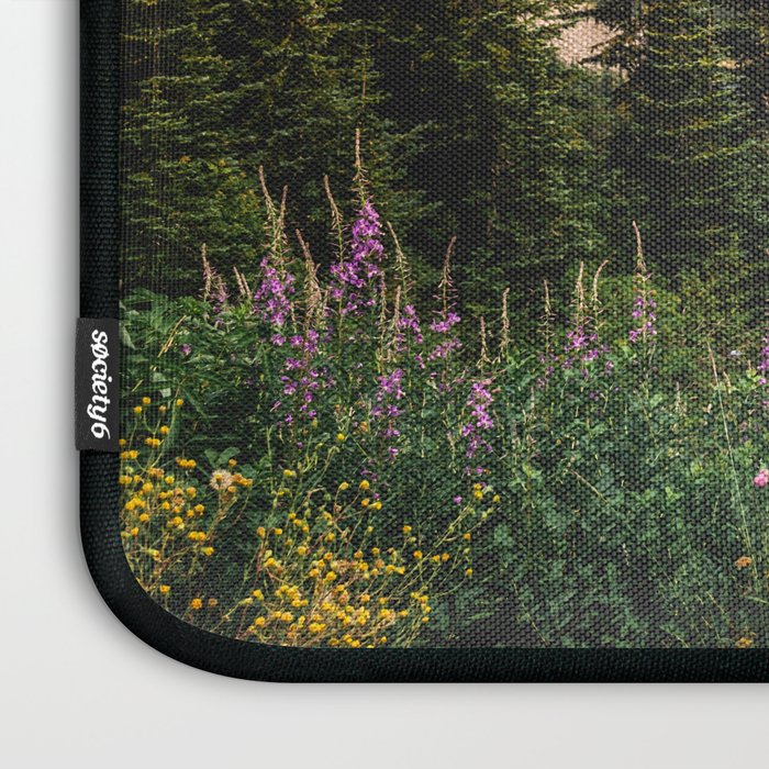 Mount Rainier Wildflower Adventure - National Park Wanderlust Laptop Sleeve Gallery Image 3