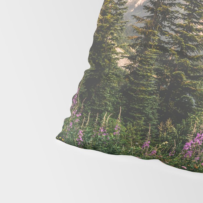 Mount Rainier Wildflower Adventure - National Park Wanderlust Pillow Sham Gallery Image 4