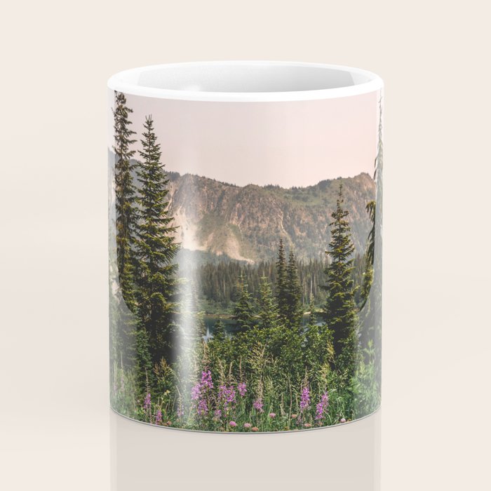 Mount Rainier Wildflower Adventure - National Park Wanderlust Coffee Mug Gallery Image 4