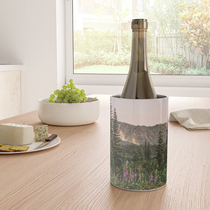 Mount Rainier Wildflower Adventure - National Park Wanderlust Wine Chiller Gallery Image 4