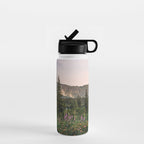 Mount Rainier Wildflower Adventure - National Park Wanderlust Water Bottle Gallery Image 1