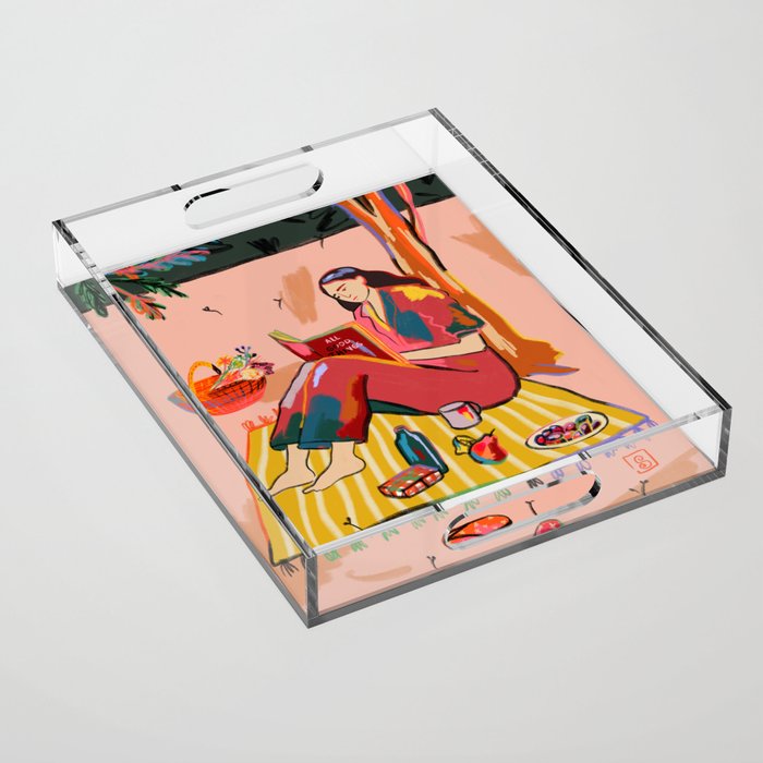AUTUMN PICNIC IN A PARK Acrylic Tray Gallery Image 1