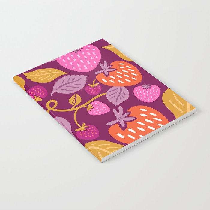 Strawberry Fields - Magenta Gold Notebook Gallery Image 2