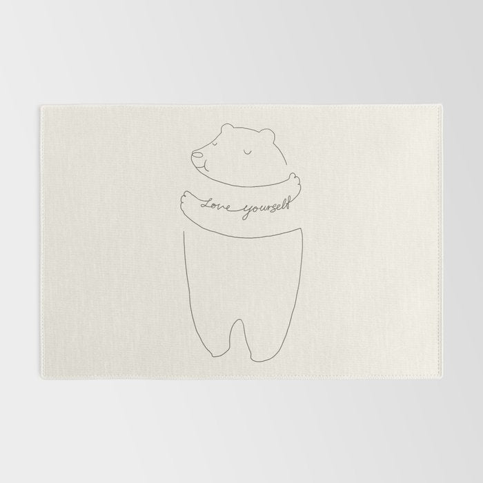 Love Yourself Bear Rug Gallery Image 2