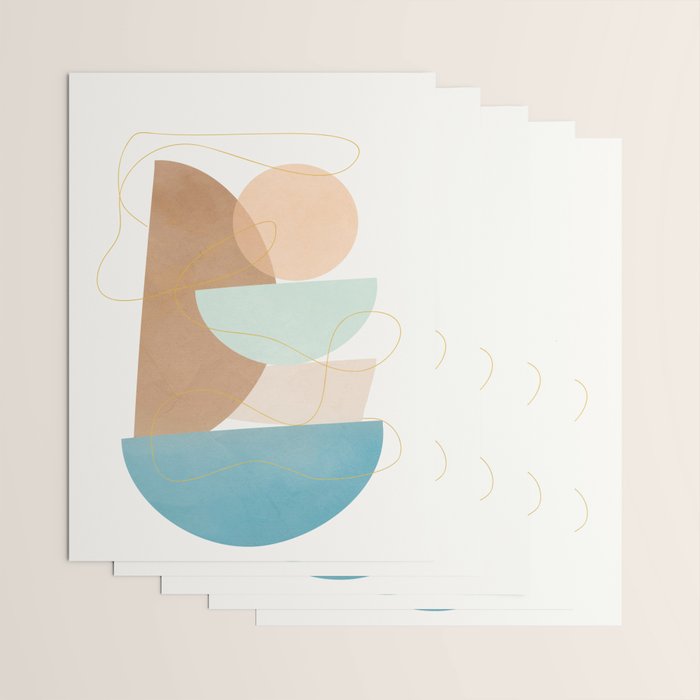 Soft Abstract Shapes 18 Wrapping Paper Gallery Image 3