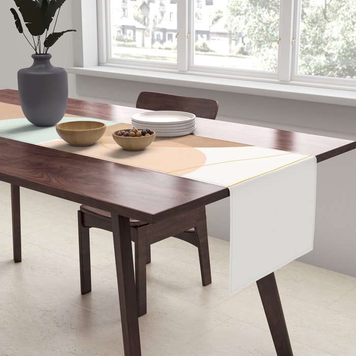 Soft Abstract Shapes 18 Table Runner Gallery Image 2