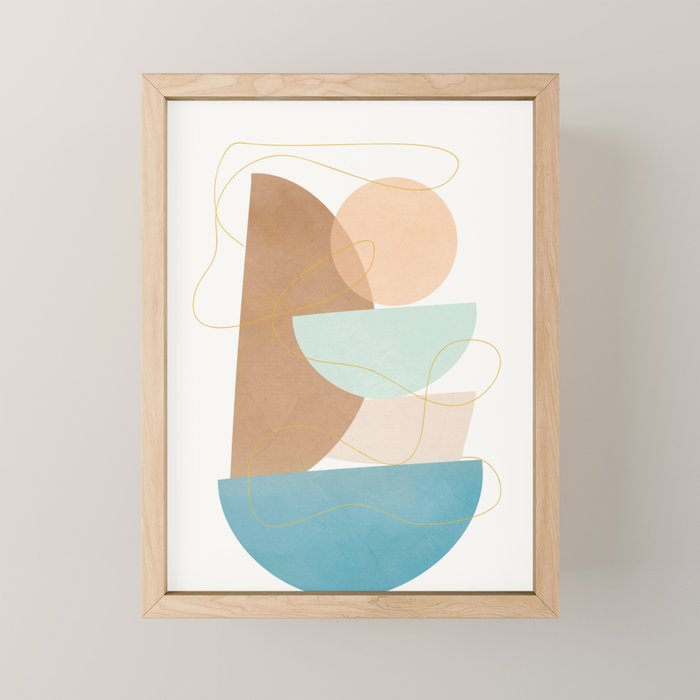 Soft Abstract Shapes 18 Mini Art Print Gallery Image 1