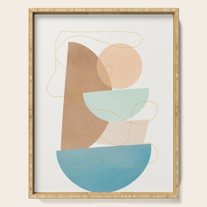 Soft Abstract Shapes 18 Serving Tray Gallery Image 1