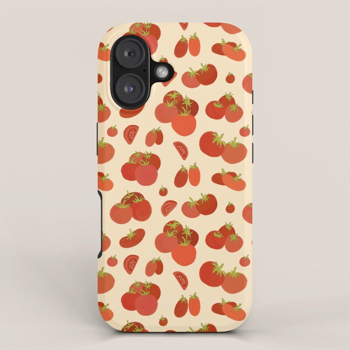 Hand Drawn Italian Roman Pomodori Tomato Classic Mediterranean Art iPhone Case Gallery Image 1