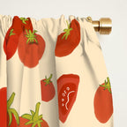 Hand Drawn Italian Roman Pomodori Tomato Classic Mediterranean Art Window Curtain Gallery Image 2