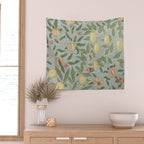 William Morris Vintage Fruit Slate Thyme Wall Tapestry Gallery Image 2