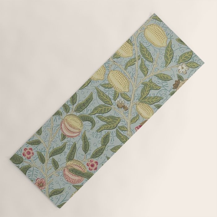 William Morris Vintage Fruit Slate Thyme Yoga Mat Gallery Image 1