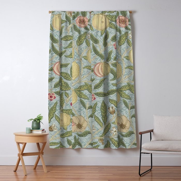 William Morris Vintage Fruit Slate Thyme Window Curtain Gallery Image 5