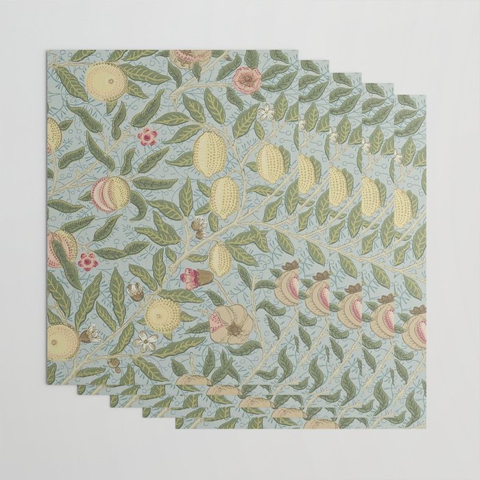 William Morris Vintage Fruit Slate Thyme Wrapping Paper Gallery Image 3