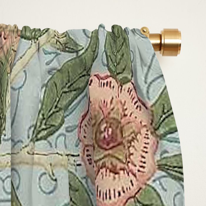 William Morris Vintage Fruit Slate Thyme Window Curtain Gallery Image 2