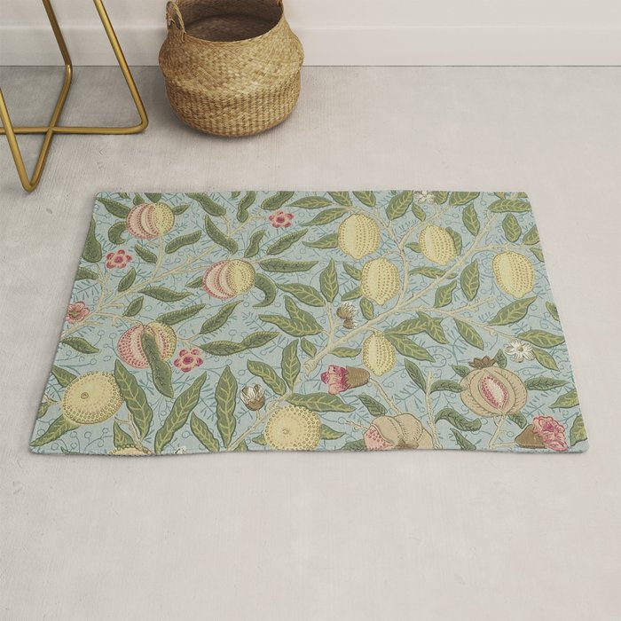 William Morris Vintage Fruit Slate Thyme Rug Gallery Image 1