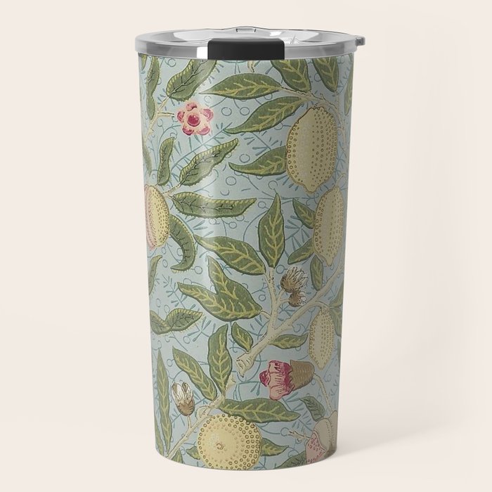 William Morris Vintage Fruit Slate Thyme Travel Mug Gallery Image 1
