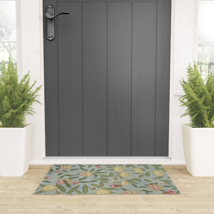 William Morris Vintage Fruit Slate Thyme Welcome Mat Gallery Image 3
