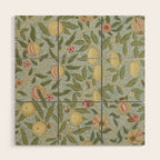 William Morris Vintage Fruit Slate Thyme Wood Wall Art Gallery Image 1