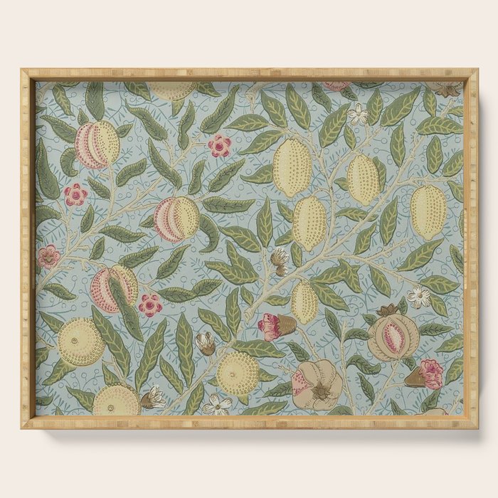 William Morris Vintage Fruit Slate Thyme Serving Tray Gallery Image 1