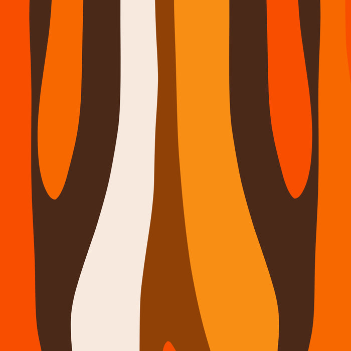 Wild Stripes Abstract Pattern in 70s Brown and Orange Coffee Mug Gallery Image 2