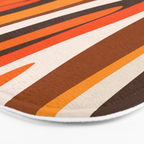 Wild Stripes Abstract Pattern in 70s Brown and Orange Bath Mat Gallery Image 3