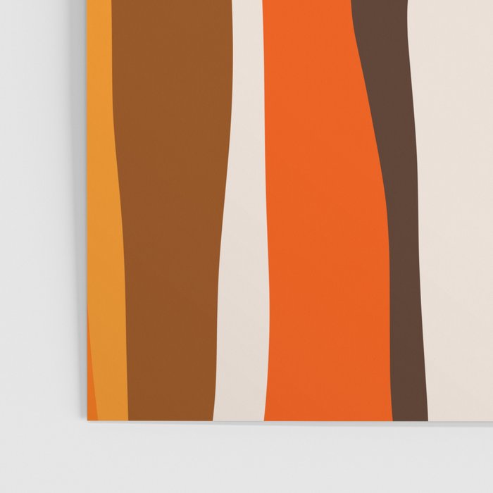 Wild Stripes Abstract Pattern in 70s Brown and Orange Poster Gallery Image 3