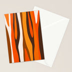 Wild Stripes Abstract Pattern in 70s Brown and Orange Stationery Card Gallery Image 2