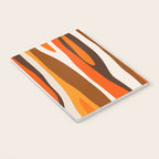 Wild Stripes Abstract Pattern in 70s Brown and Orange Notebook Gallery Image 3
