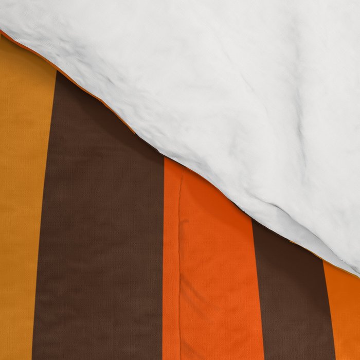 Wild Stripes Abstract Pattern in 70s Brown and Orange Comforter Gallery Image 4