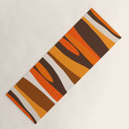 Wild Stripes Abstract Pattern in 70s Brown and Orange Yoga Mat Gallery Image 1