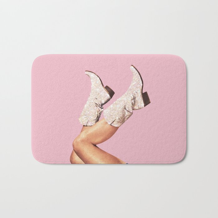 These Boots - Glitter Pink Landscape Bath Mat Gallery Image 1