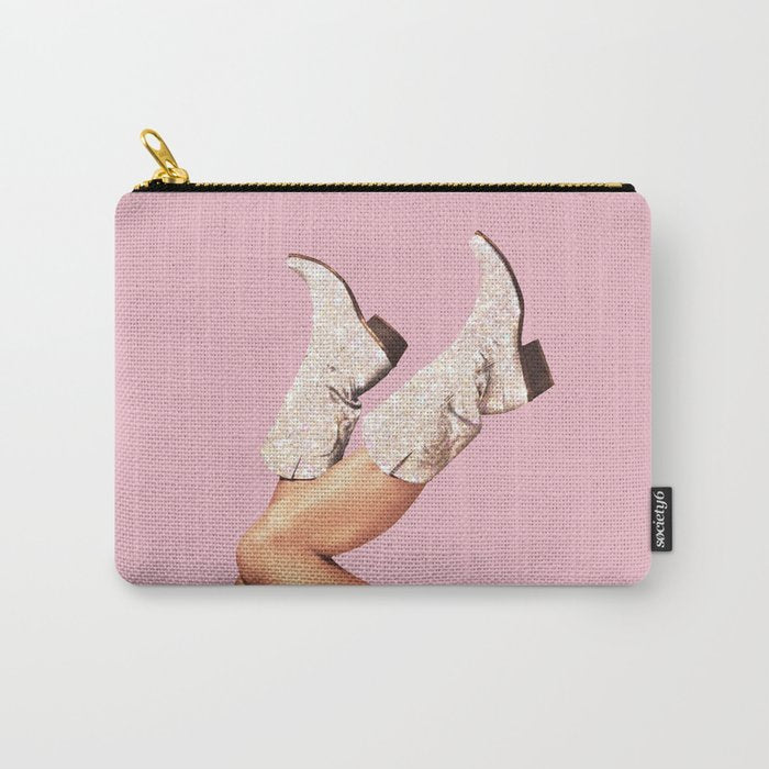 These Boots - Glitter Pink Landscape Carry All Pouch Gallery Image 1