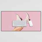 These Boots - Glitter Pink Landscape Desk Mat Gallery Image 1