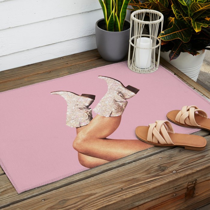 These Boots - Glitter Pink Landscape Outdoor Rug Gallery Image 2