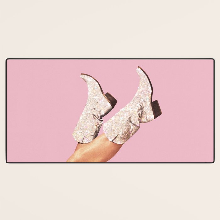 These Boots - Glitter Pink Landscape Desk Mat Gallery Image 3