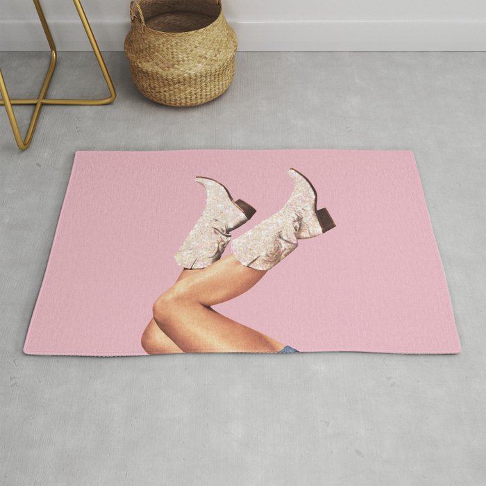 These Boots - Glitter Pink Landscape Rug Gallery Image 1