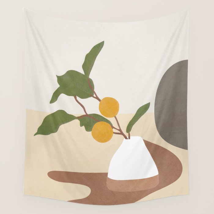 Mandarin Branch Wall Tapestry Gallery Image 1