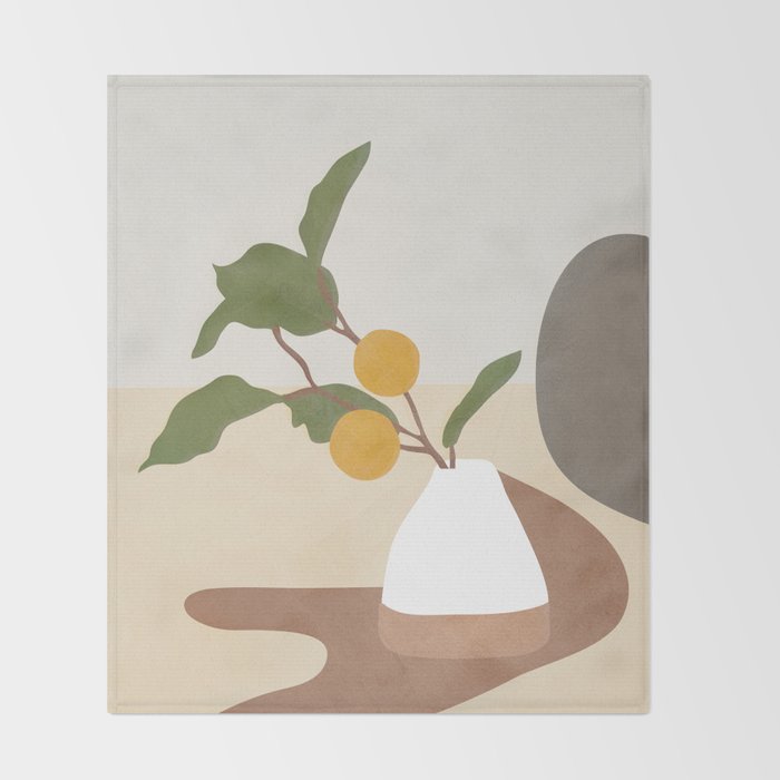 Mandarin Branch Throw Blanket Gallery Image 2