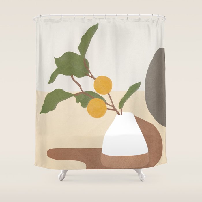 Mandarin Branch Shower Curtain Gallery Image 1