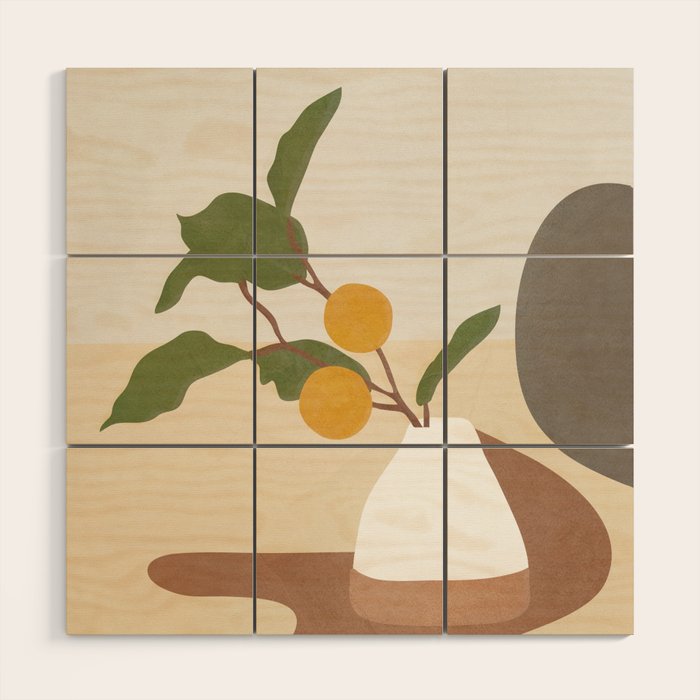 Mandarin Branch Wood Wall Art Gallery Image 1