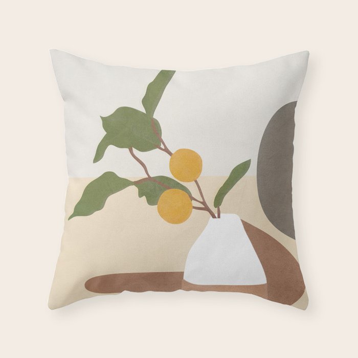 Mandarin Branch Throw Pillow Gallery Image 6