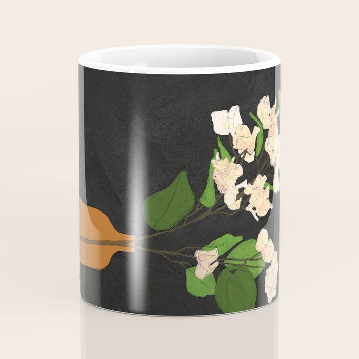 Branches Blooming Black Coffee Mug Gallery Image 4