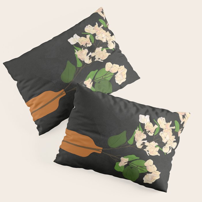Branches Blooming Black Pillow Sham Gallery Image 3